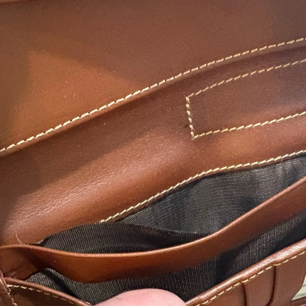 Burberry Haymarket Check coated canvas long wallet with brown leather trim - Picture 13 of 15